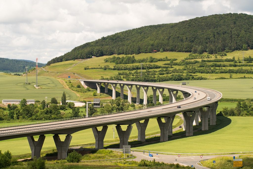 highway, traffic, landscape